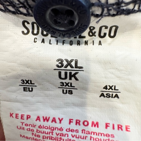 Soulcal & Co Men’s Navy Blue Polo Short W/ White Trim Sz 3XL Excellent! - Picture 9 of 10